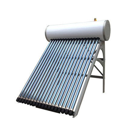 Aquecedor solar de água quente de aço inoxidável em telhado inclinado